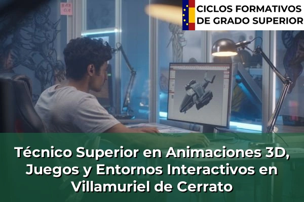 Técnico Superior en Animaciones 3D, Juegos y Entornos Interactivos en Villamuriel de Cerrato